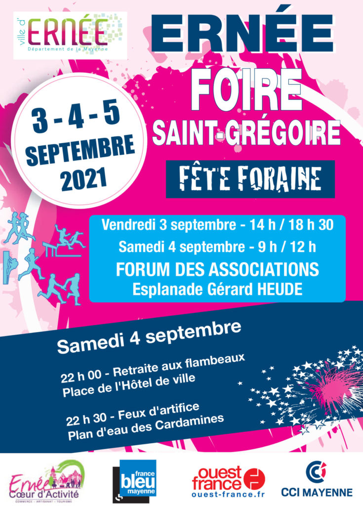 foire Saint Grégoire à Ernée du 3 au 5 septembre 2021